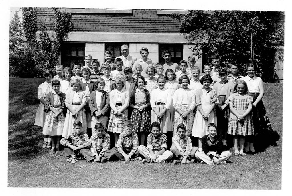 Grade 6 class of Mr. Greenaway, Central Elementary: 1955-56