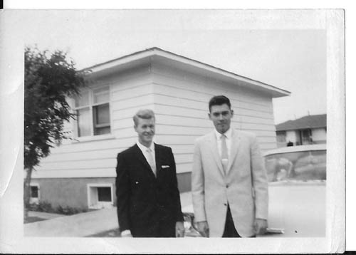 Bill T and John Arthur dressed for graduation